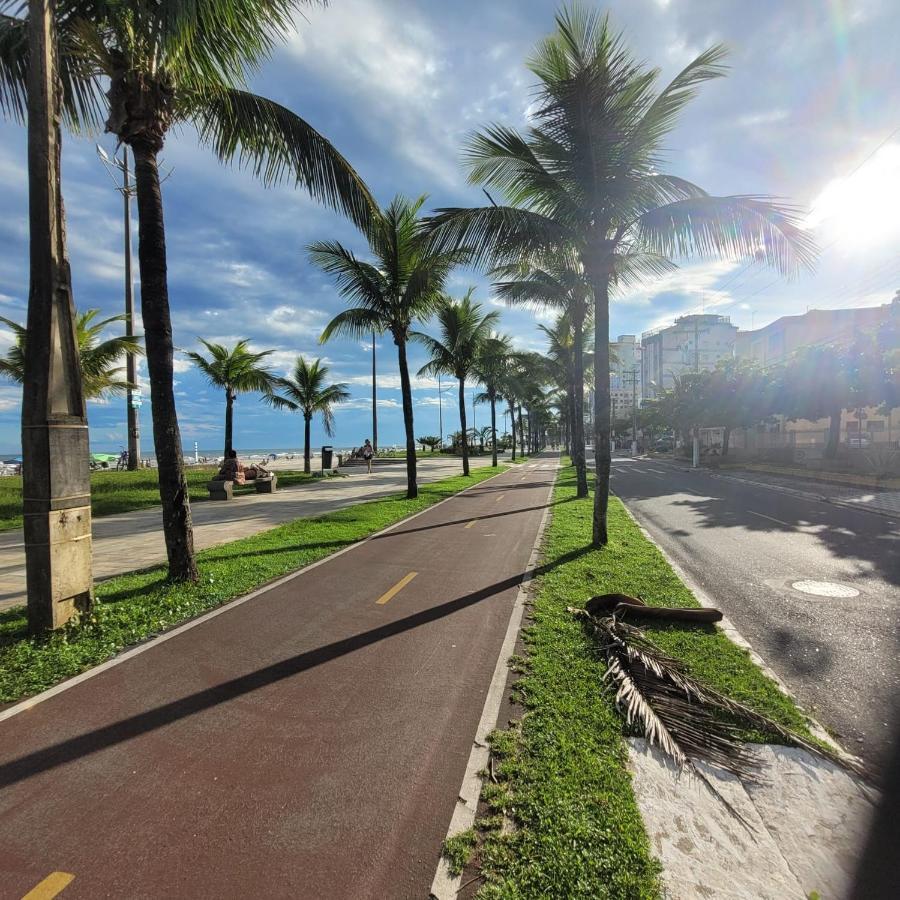 Kitnet Frente Pro Mar Em Vila Caicara, Portaria 24 Hs E Wifi Praia Grande  Kültér fotó