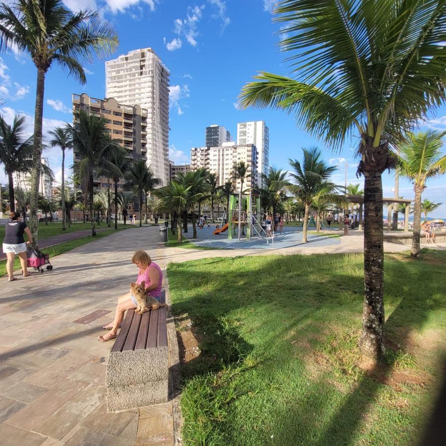 Kitnet Frente Pro Mar Em Vila Caicara, Portaria 24 Hs E Wifi Praia Grande  Kültér fotó