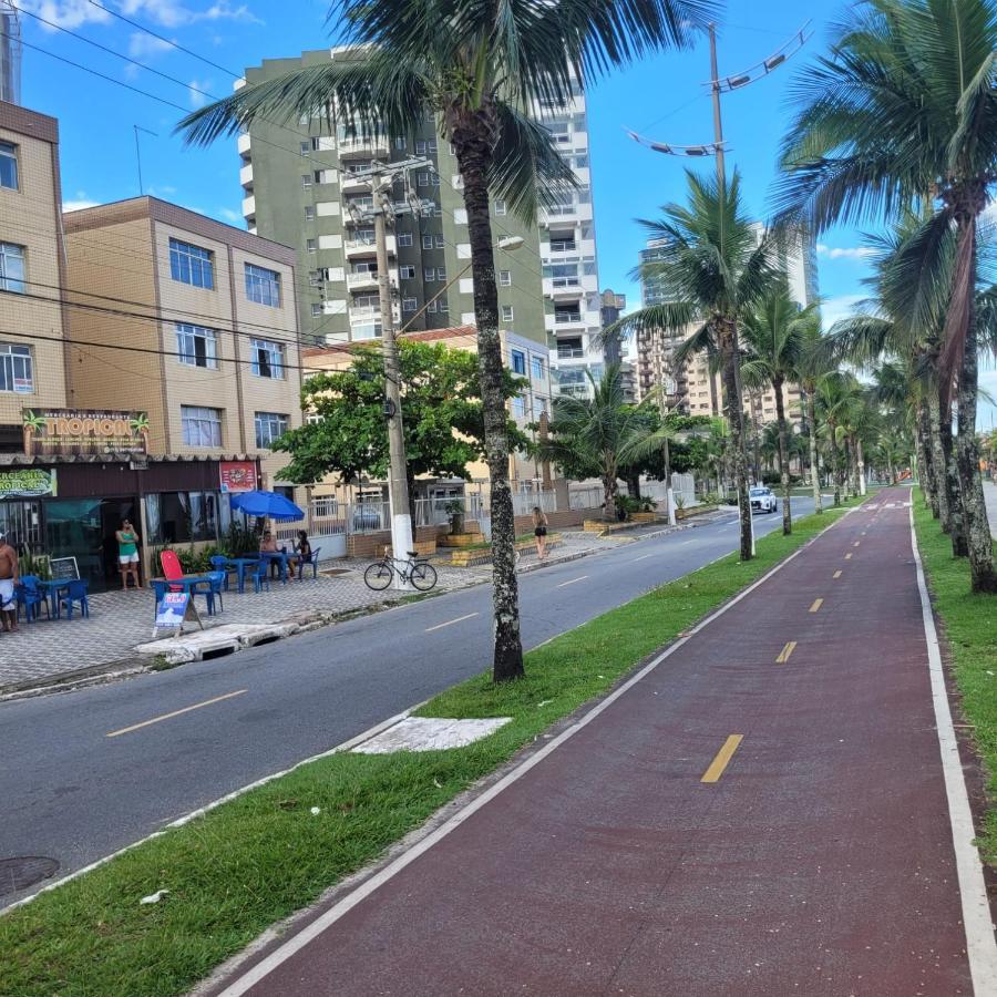 Kitnet Frente Pro Mar Em Vila Caicara, Portaria 24 Hs E Wifi Praia Grande  Kültér fotó