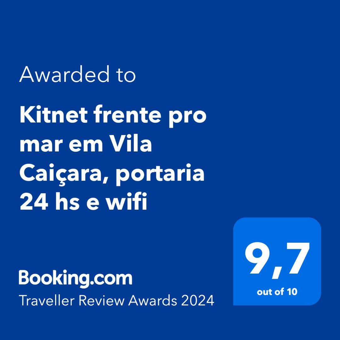 Kitnet Frente Pro Mar Em Vila Caicara, Portaria 24 Hs E Wifi Praia Grande  Kültér fotó