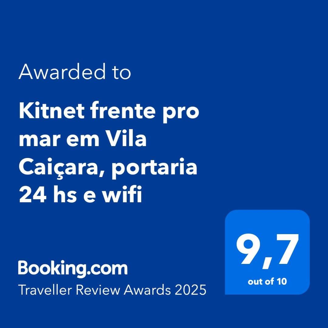 Kitnet Frente Pro Mar Em Vila Caicara, Portaria 24 Hs E Wifi Praia Grande  Kültér fotó